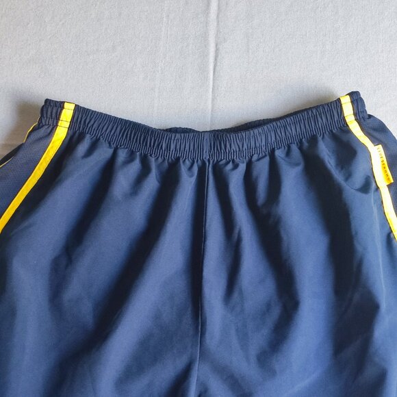 LIVESTRONG Nike Tempo Dri-fit running shorts men's size M navy blue w yellow - Picture 2 of 15